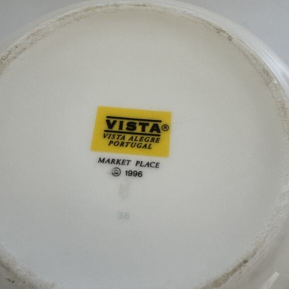 Vintage Vista Alegre Portugal Fruit Porcelain Teapot Fall Harvest Pumpkins - Picture 6 of 12